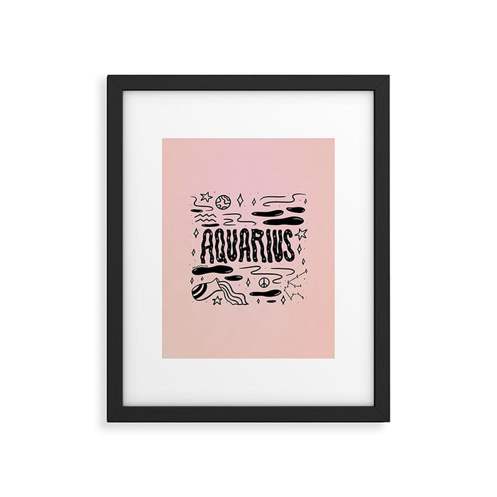 Celestial Aquarius Framed Art Print Gallery Image 1