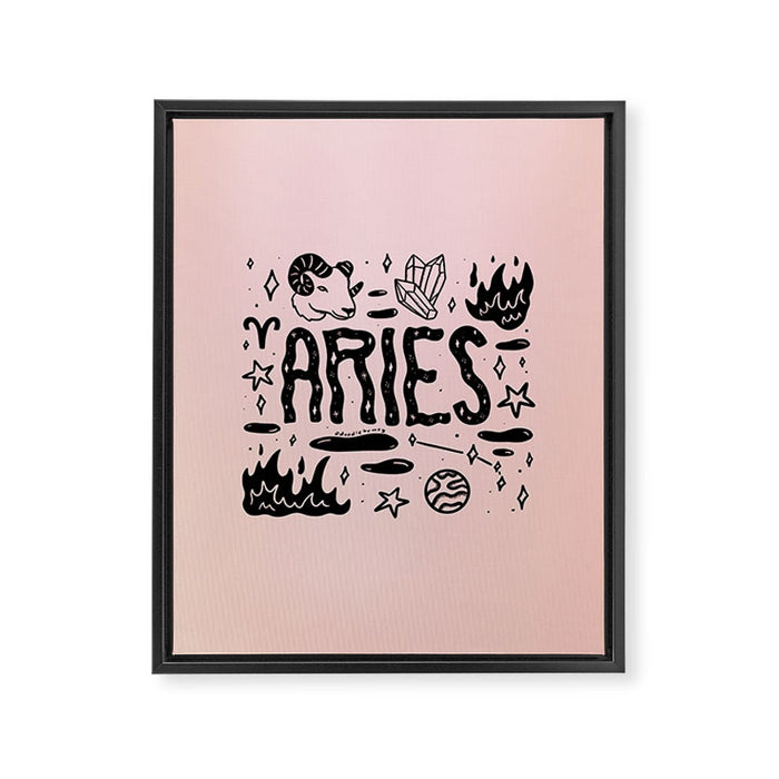 Celestial Aries Framed Canvas Print Gallery Image 1