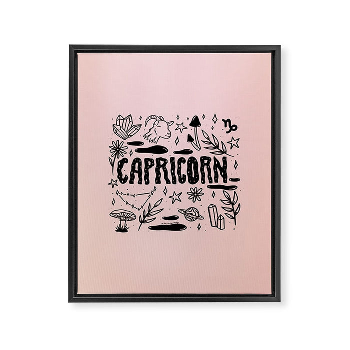 Celestial Capricorn Framed Canvas Print Gallery Image 1