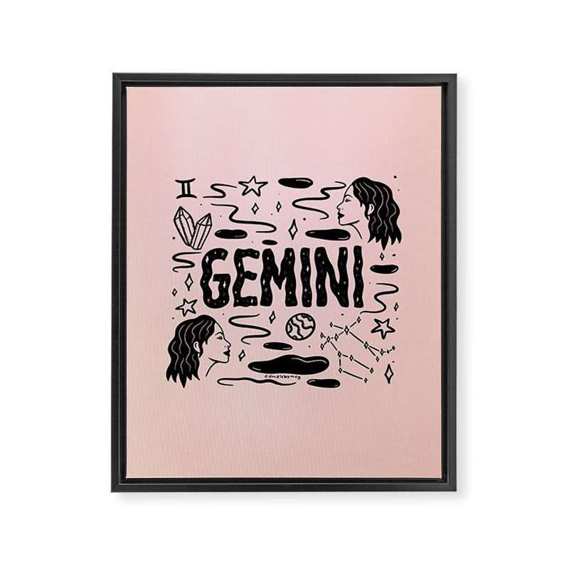 Celestial Gemini Framed Canvas Print Gallery Image 8