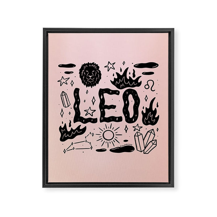 Celestial Leo Framed Canvas Print Gallery Image 1