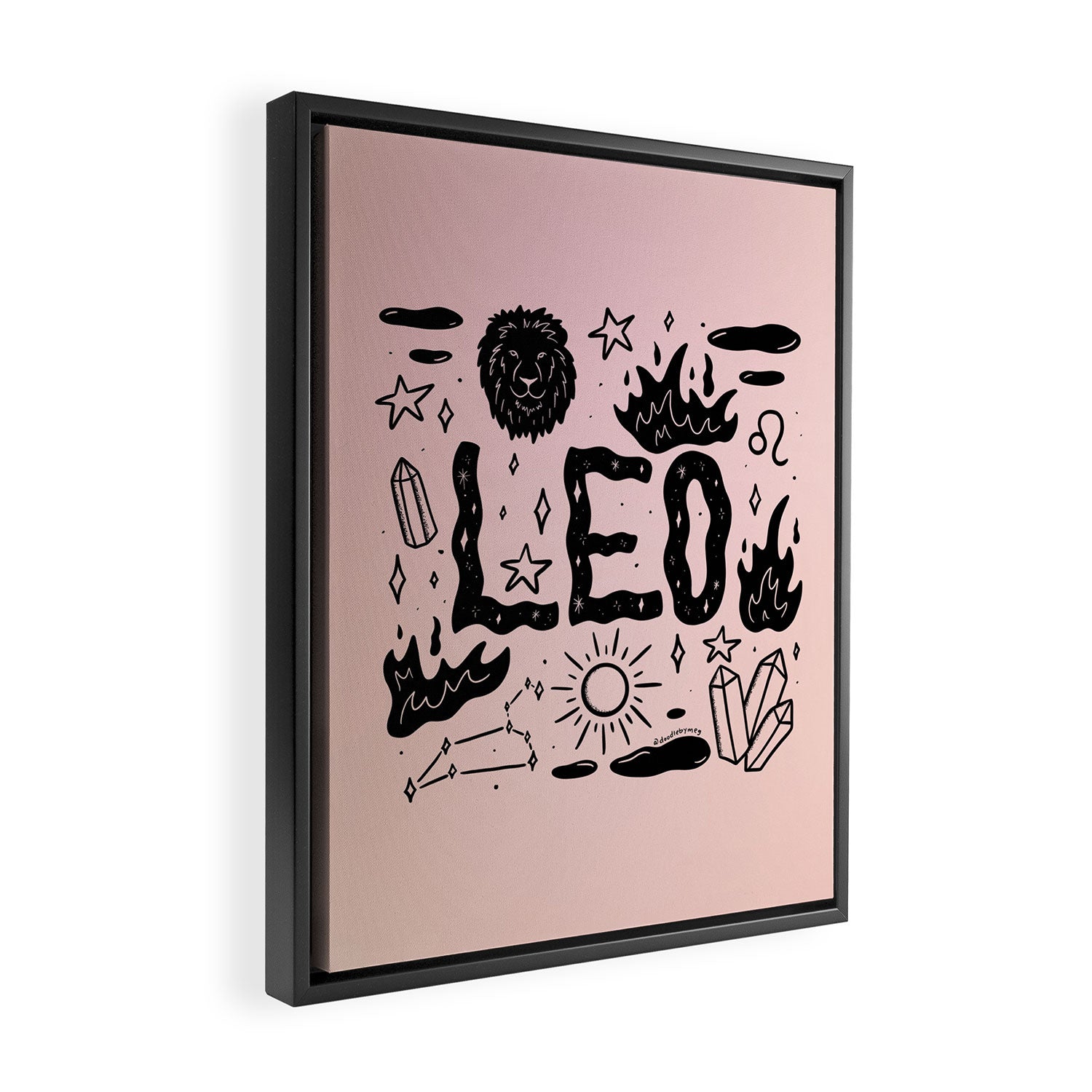 Celestial Leo Framed Canvas Print Gallery Image 2