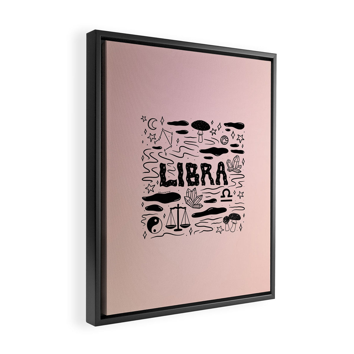 Celestial Libra Framed Canvas Print Gallery Image 2