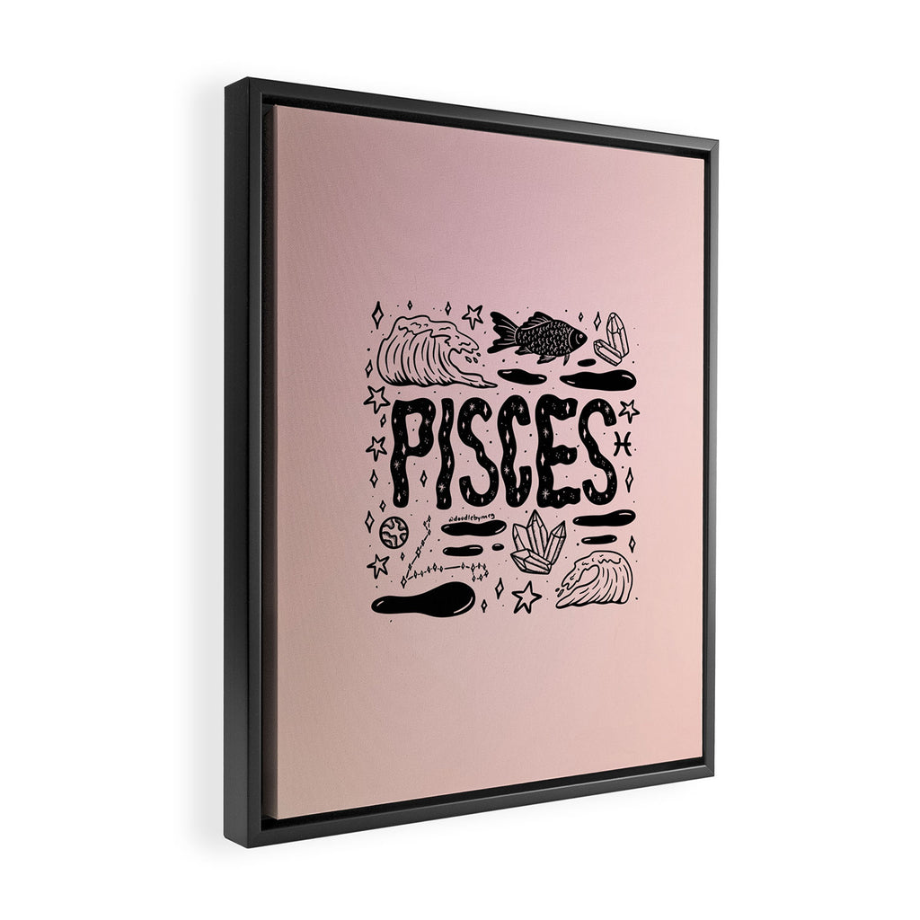 Celestial Pisces Framed Canvas Print Gallery Image 2