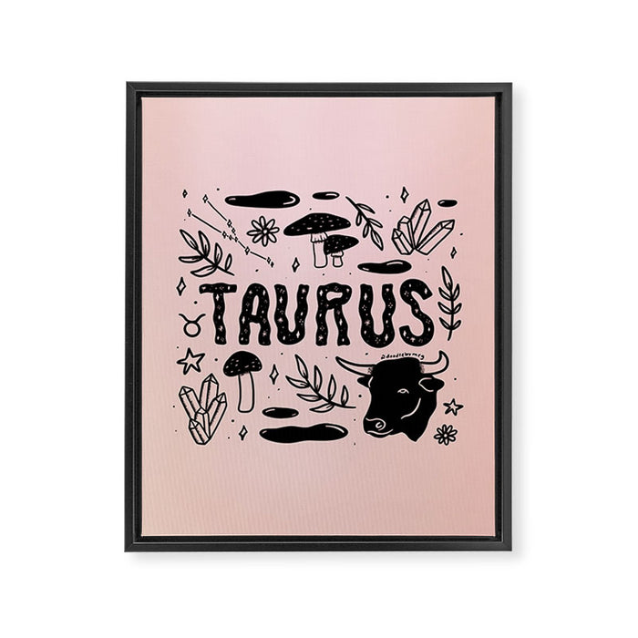 Celestial Taurus Framed Canvas Print Gallery Image 1
