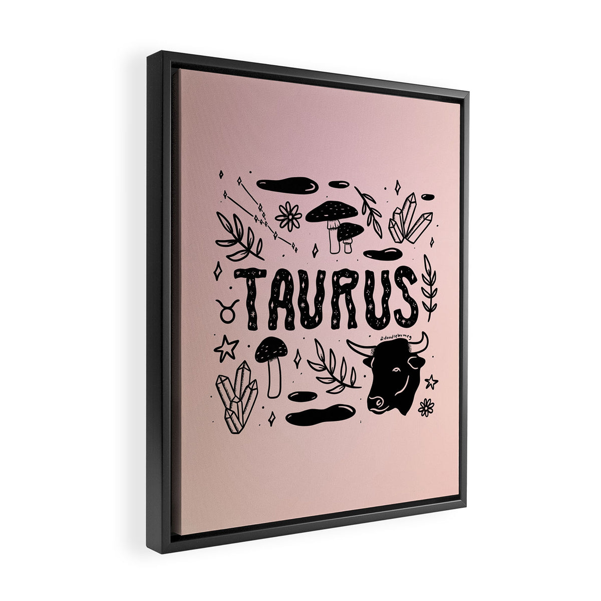 Celestial Taurus Framed Canvas Print Gallery Image 2