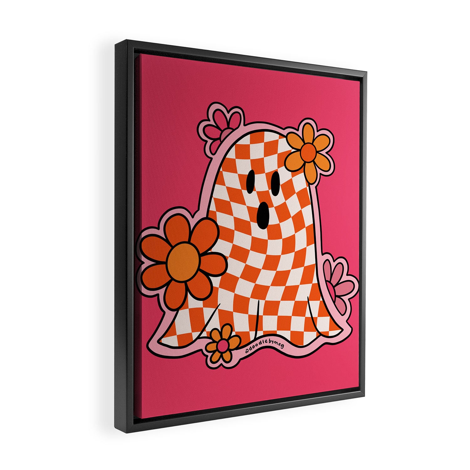 Checkerboard Ghost Framed Canvas Print Gallery Image 2