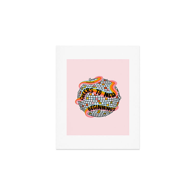Cheers to New Beginnings Art Print Gallery Image 1