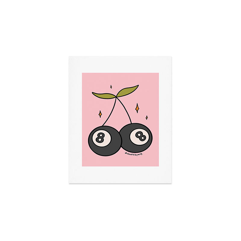 Cherry 8 Ball Art Print Gallery Image 1