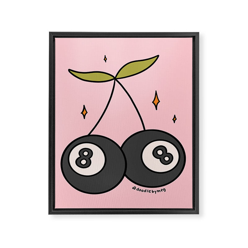 Cherry 8 Ball Framed Canvas Print Gallery Image 8