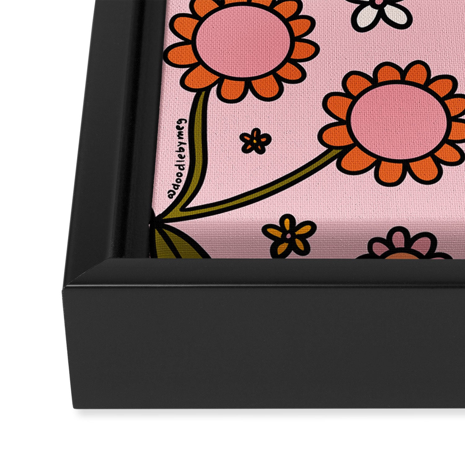 Cherry Flower Print Framed Canvas Print Gallery Image 3