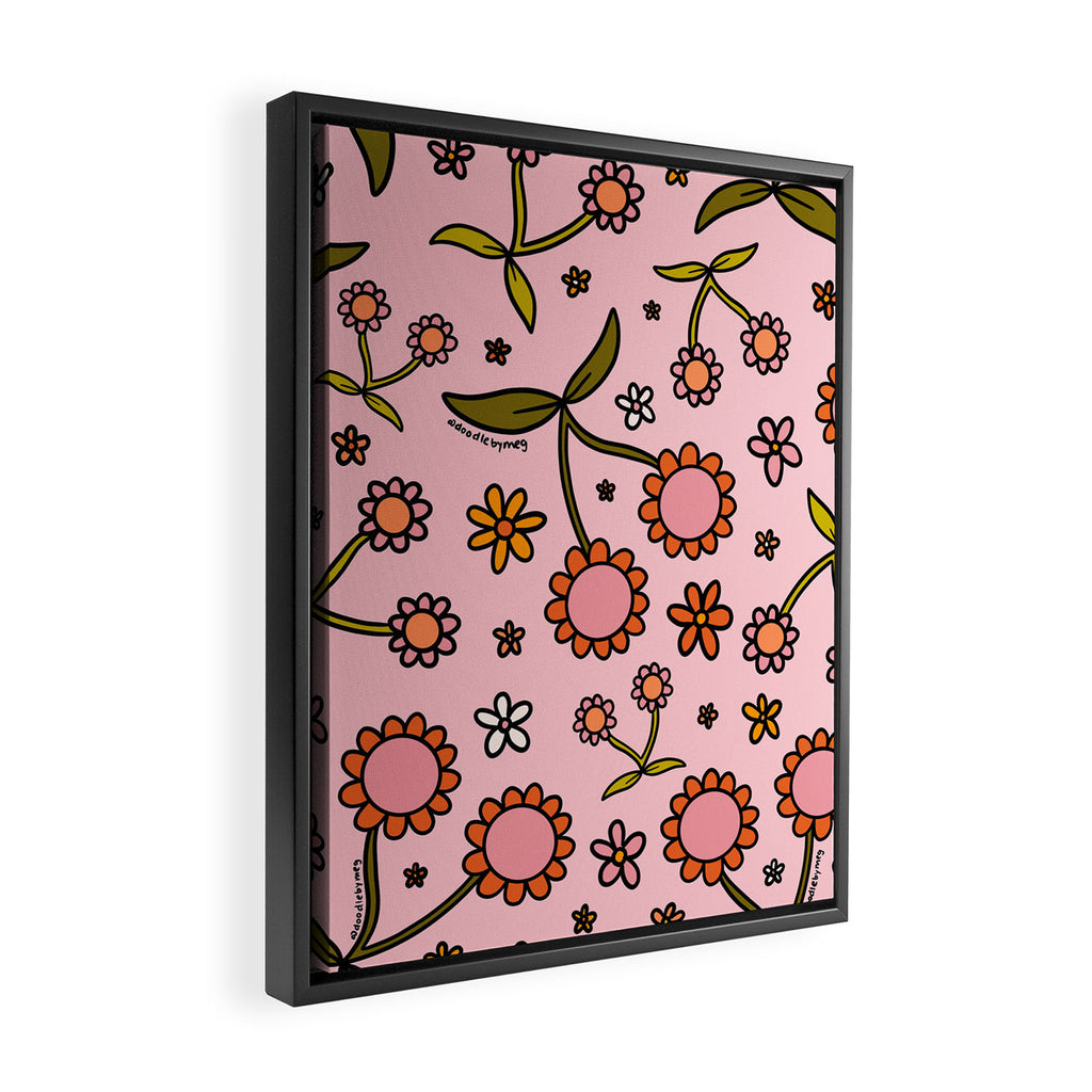 Cherry Flower Print Framed Canvas Print Gallery Image 2