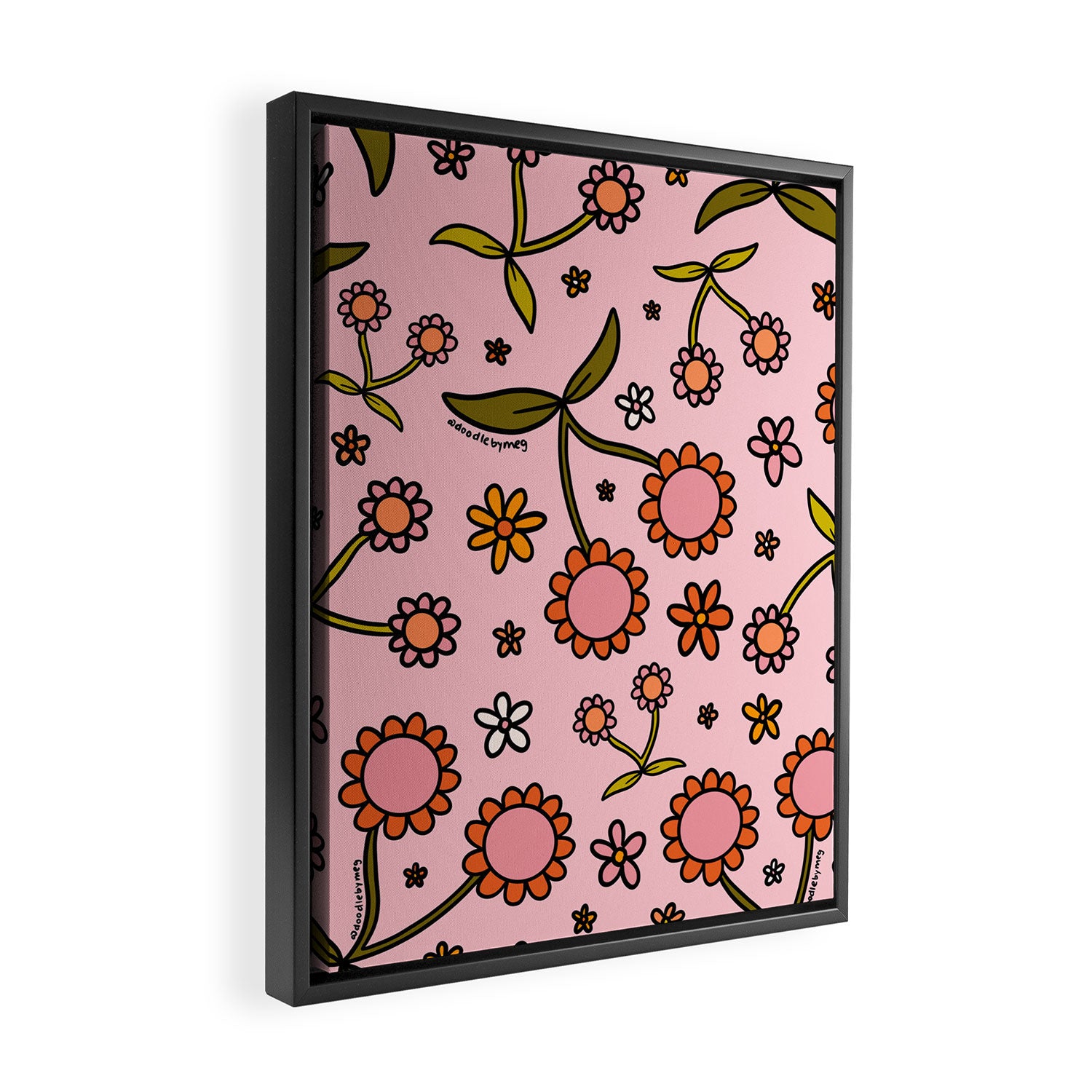 Cherry Flower Print Framed Canvas Print Gallery Image 2