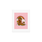 Christmas Cowboy Boots Art Print Gallery Image 1
