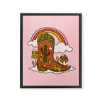 Christmas Cowboy Boots Framed Canvas Print Gallery Image 8