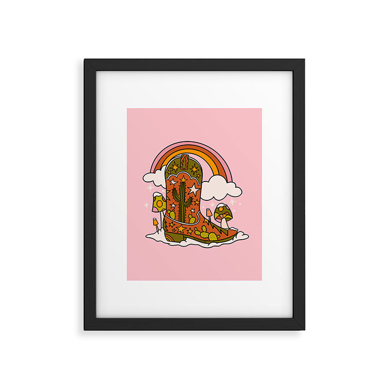 Christmas Cowboy Boots Framed Art Print Gallery Image 6