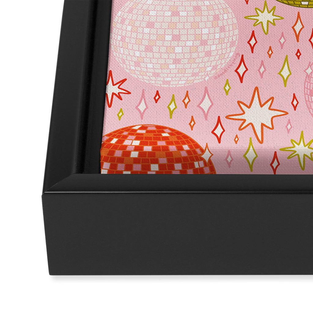 Christmas Disco Ball Print Framed Canvas Print Gallery Image 3