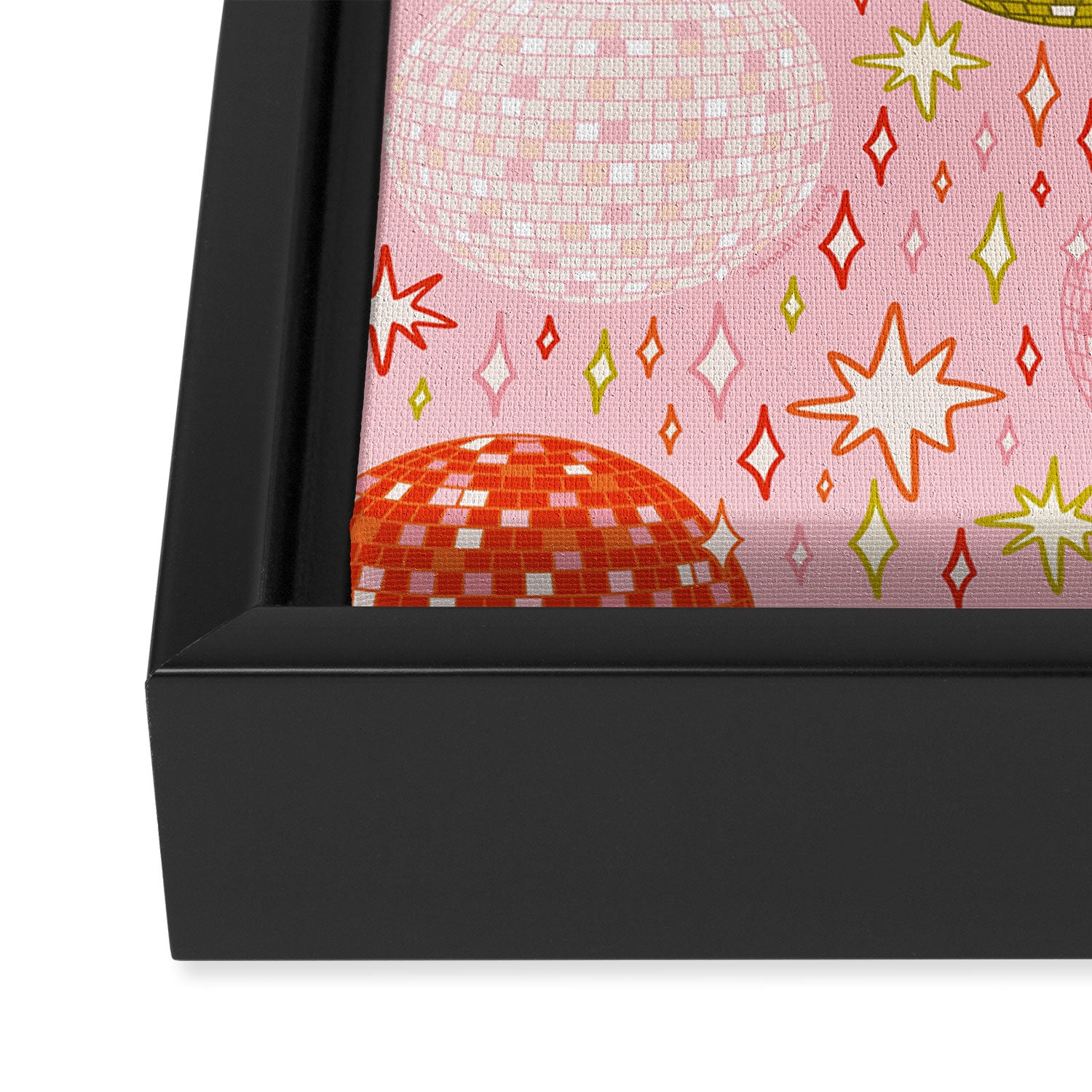 Christmas Disco Ball Print Framed Canvas Print Gallery Image 3