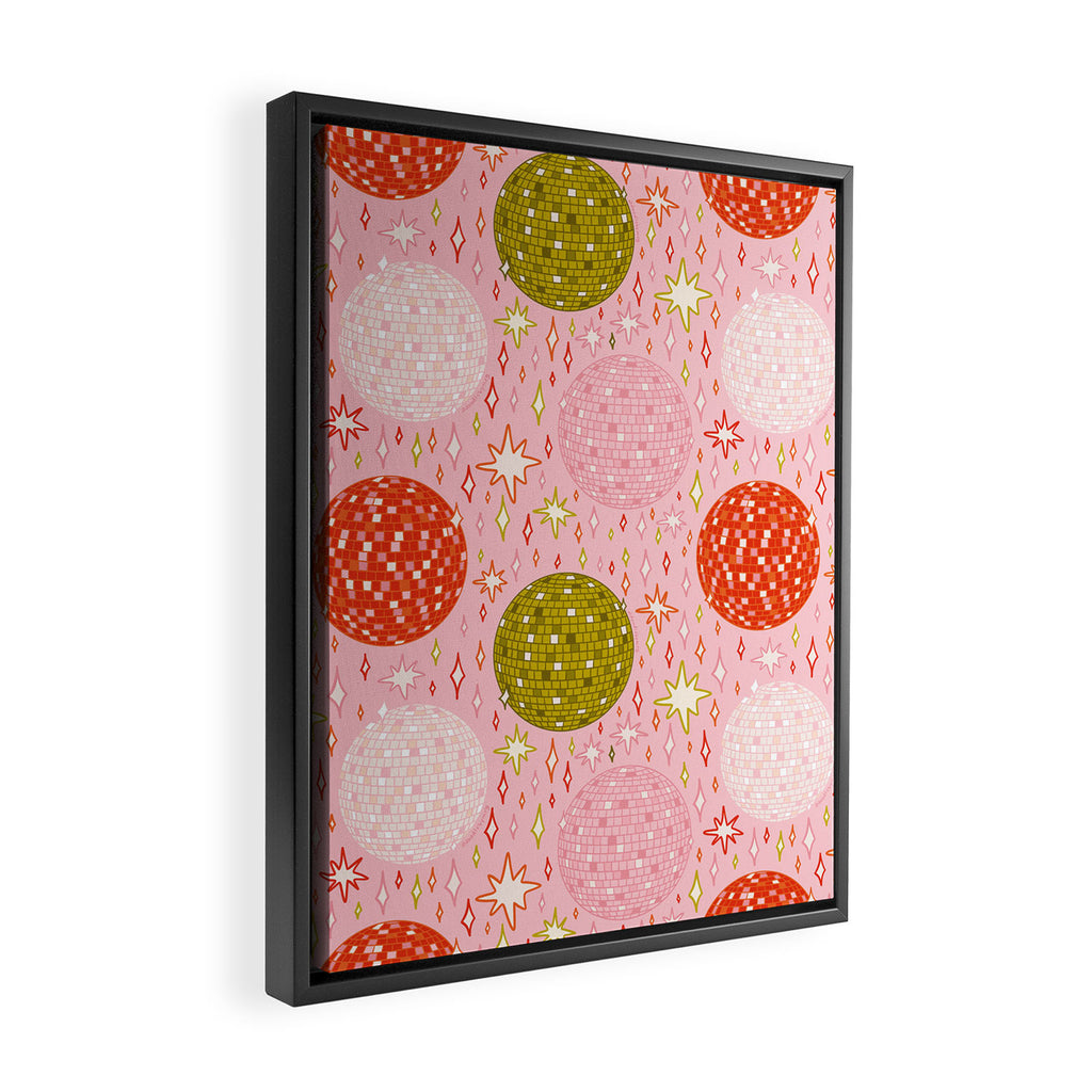 Christmas Disco Ball Print Framed Canvas Print Gallery Image 2