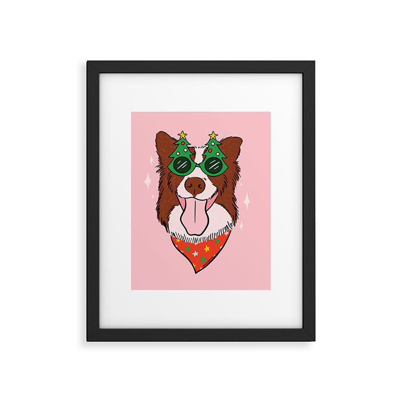 Christmas Dog Framed Art Print Gallery Image 6