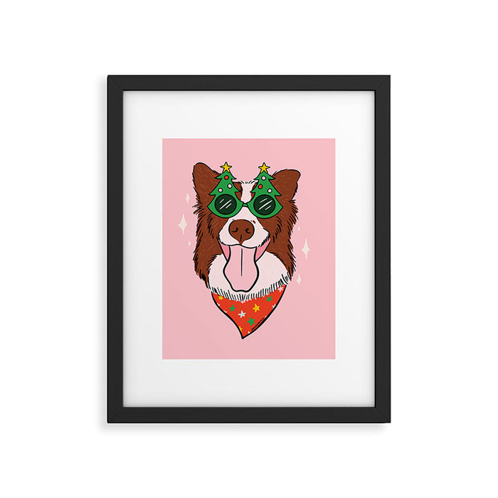 Christmas Dog Framed Art Print Gallery Image 1