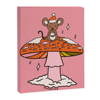 Christmas Mouse on a Mushroom Canvas Print Gallery Image 8