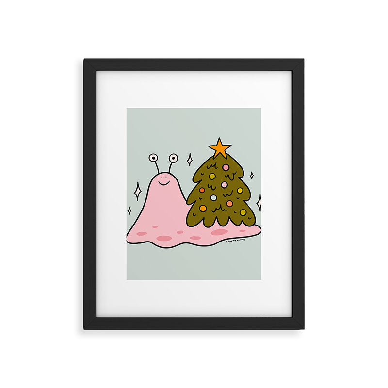 Christmas Tree Snail Framed Art Print Gallery Image 6
