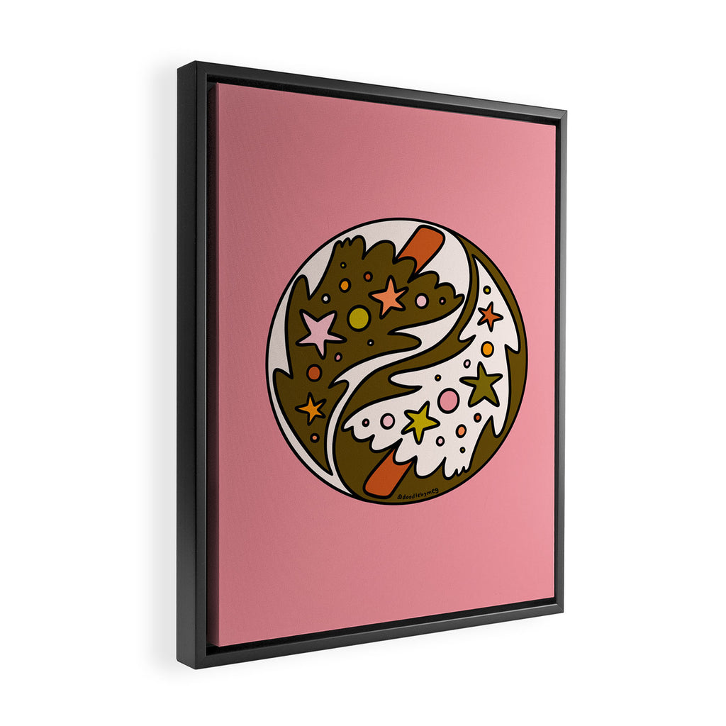 Christmas Yin Yang Framed Canvas Print Gallery Image 2