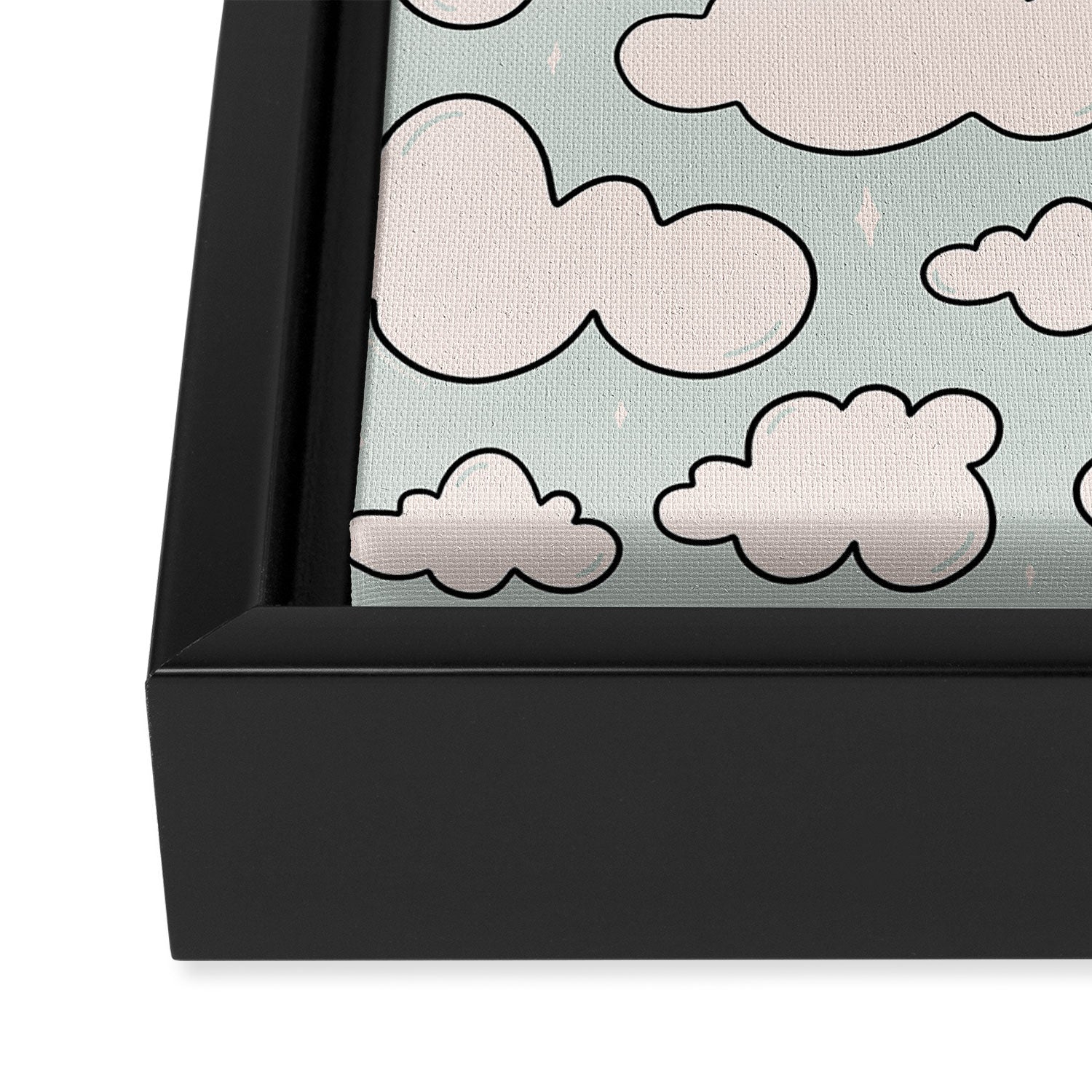 Cloud Print Framed Canvas Print Gallery Image 3