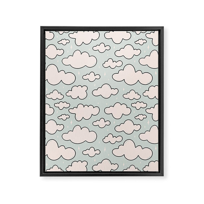 Cloud Print Framed Canvas Print Gallery Image 1