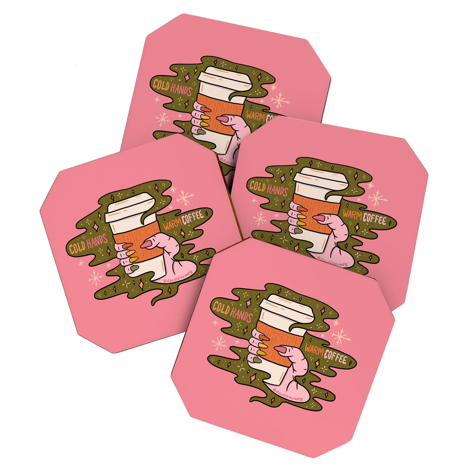 Cold Hands Warm Coffee  Coaster Gallery Image 1