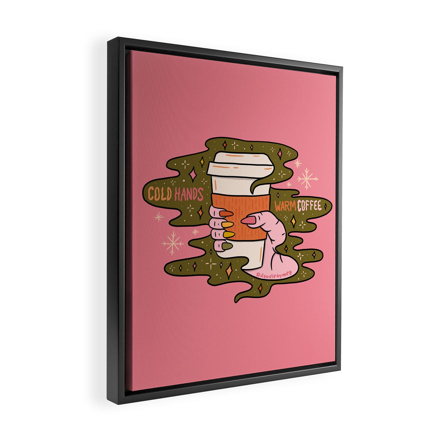 Cold Hands Warm Coffee  Framed Canvas Print Gallery Image 2