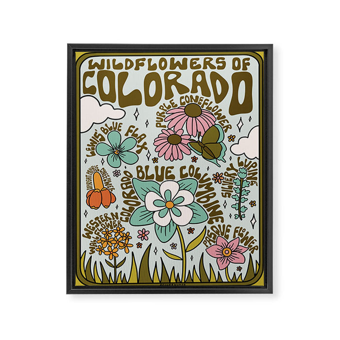 Colorado Widlflowers Framed Canvas Print Gallery Image 1