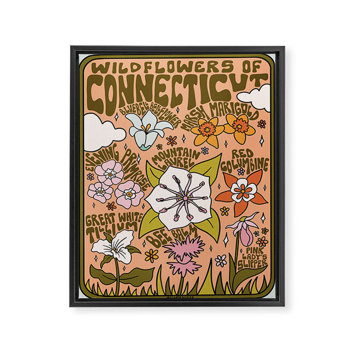 Connecticut Wildflowers Framed Canvas Print Gallery Image 1