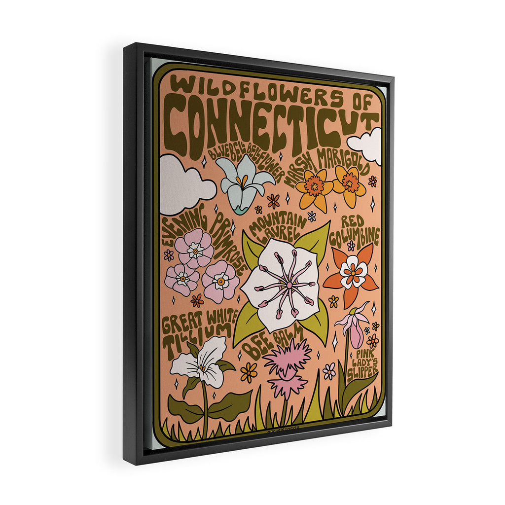 Connecticut Wildflowers Framed Canvas Print Gallery Image 2