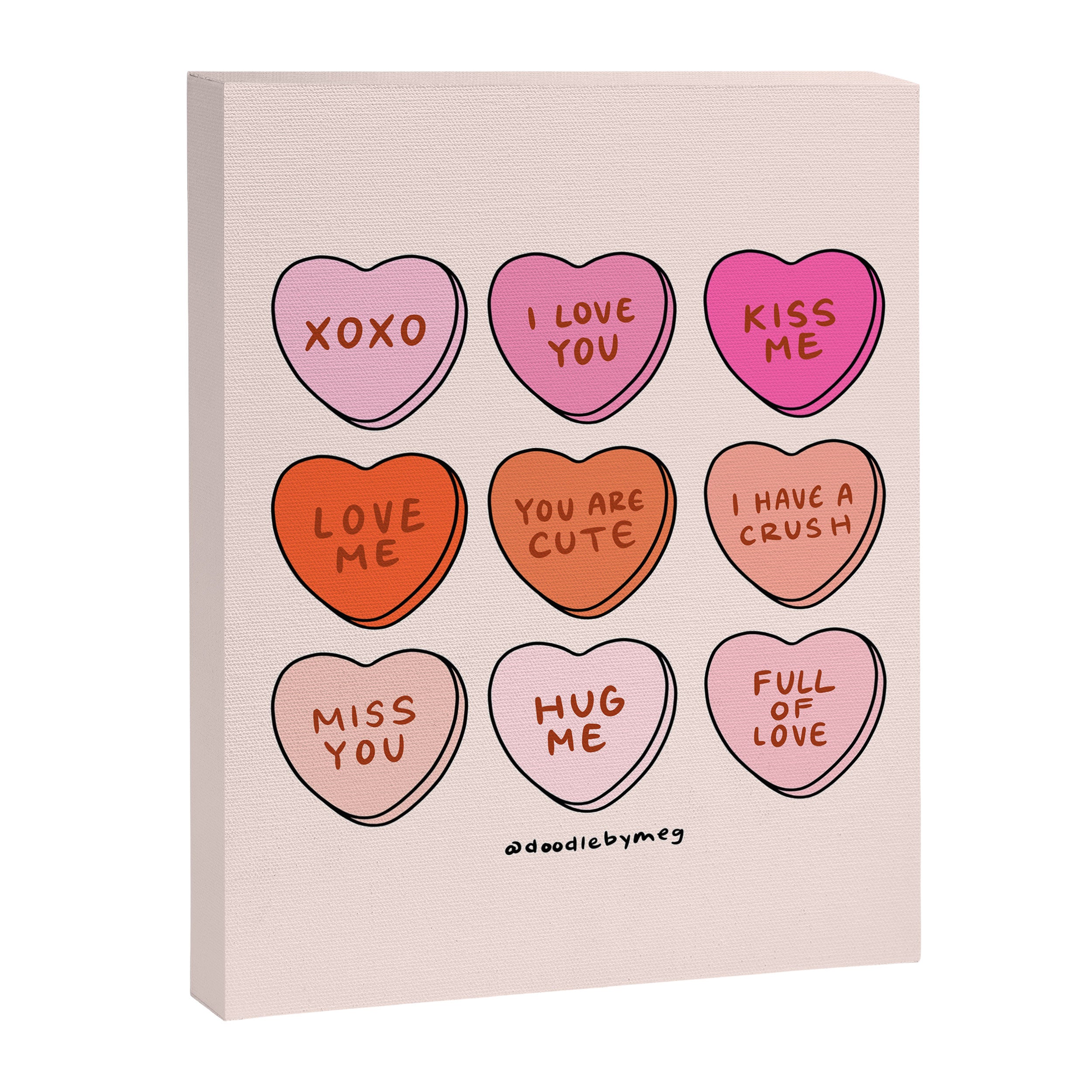 Conversation Hearts Canvas Print Gallery Image 8