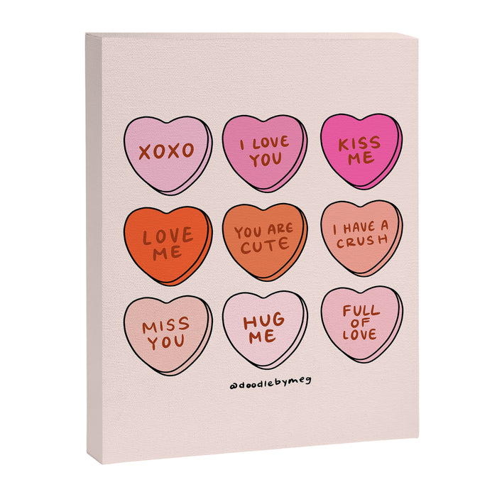 Conversation Hearts Canvas Print Gallery Image 1