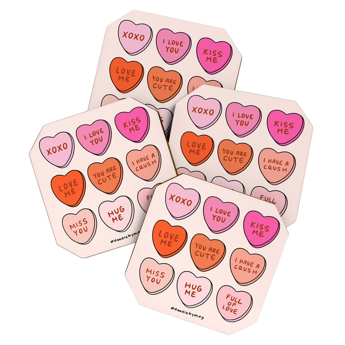 Conversation Hearts Coaster Gallery Image 1