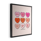 Conversation Hearts Framed Canvas Print Gallery Image 2