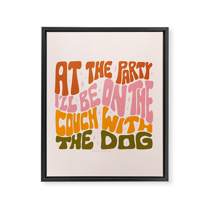 Couch With the Dog Framed Canvas Print Gallery Image 1