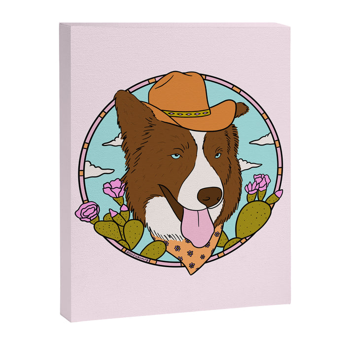 Cowboy Dog- Aussie Canvas Print Gallery Image 1
