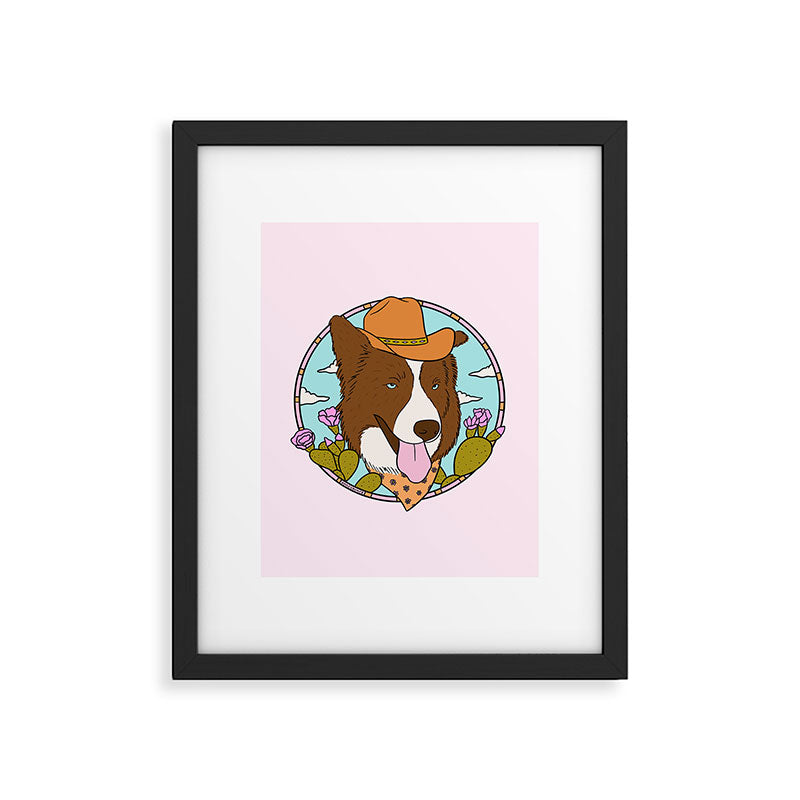 Cowboy Dog- Aussie Framed Art Print Gallery Image 6