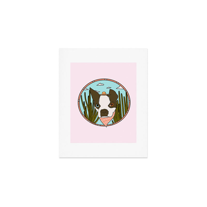 Cowboy Dog- Clover Boston Art Print Gallery Image 1