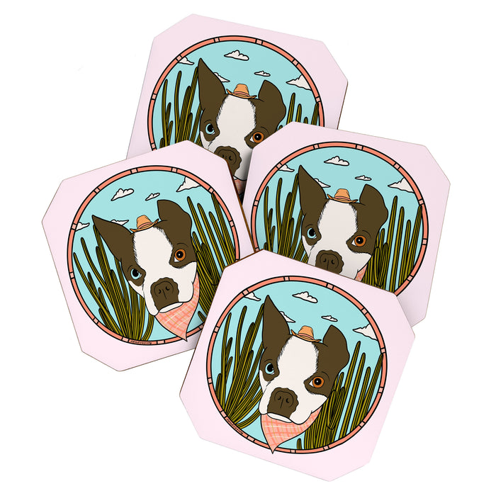Cowboy Dog- Clover Boston Coaster Gallery Image 1