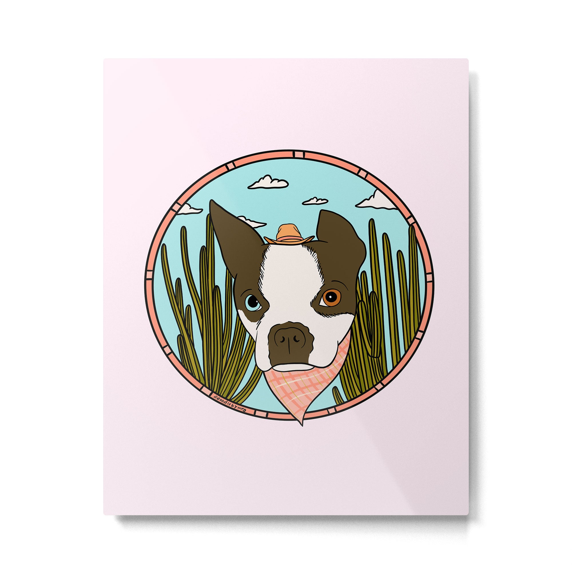 Cowboy Dog- Clover Boston Metal Print Gallery Image 6