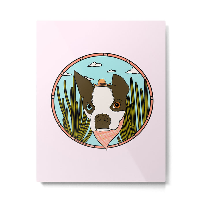 Cowboy Dog- Clover Boston Metal Print Gallery Image 1