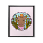 Cowboy Dog- Pitbull Framed Canvas Print Gallery Image 8