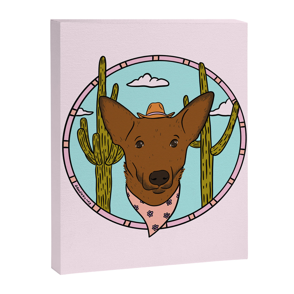 Cowboy Dog- Shepherd Canvas Print Gallery Image 8