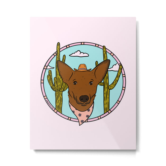 Cowboy Dog- Shepherd Metal Print Gallery Image 1