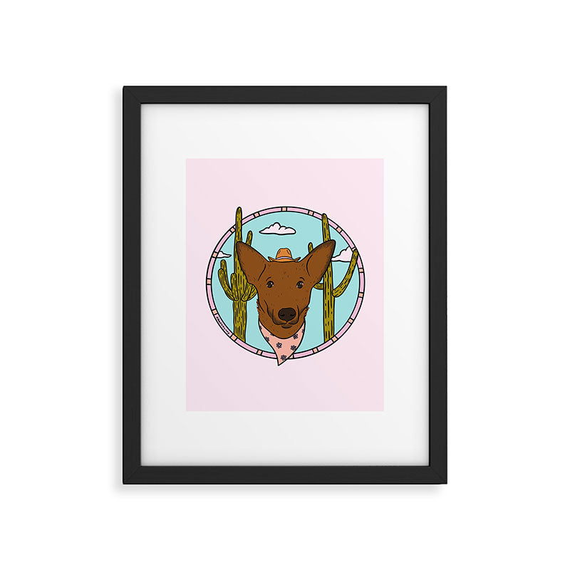 Cowboy Dog- Shepherd Framed Art Print Gallery Image 6